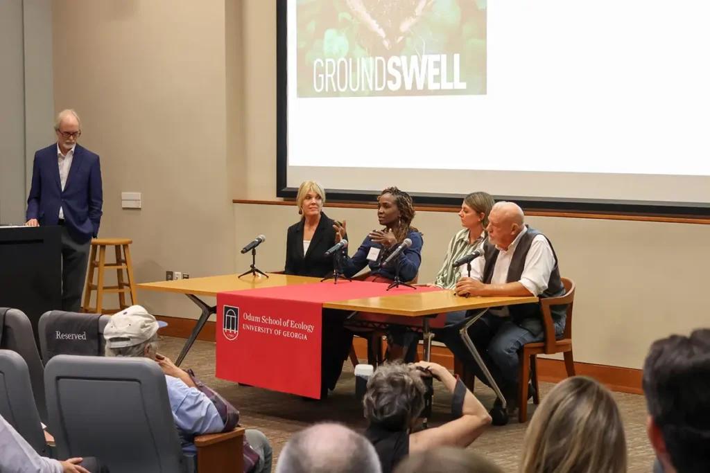 From left: Laura Turner Seydel; Jamila Norman; Jodi Benoit; and Will Harris. (Photo by Ansley Kelly)