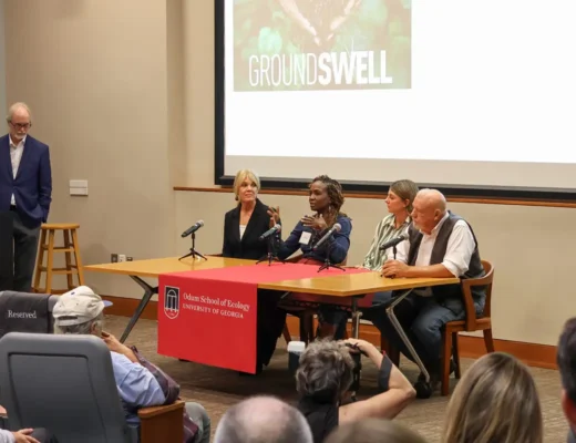 From left: Laura Turner Seydel; Jamila Norman; Jodi Benoit; and Will Harris. (Photo by Ansley Kelly)